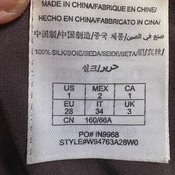 Guess Milk Chocolate 3/4 Sleeve Lightweight 100% Silk Sheath Mini Dress size XS - Picture 8 of 9